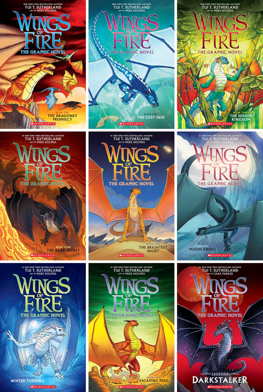 Wings of Fire Graphic Novels (9 Books) Series Set Graphix (Books 1-8 + Darkstalker) | Tui T. Sutherland