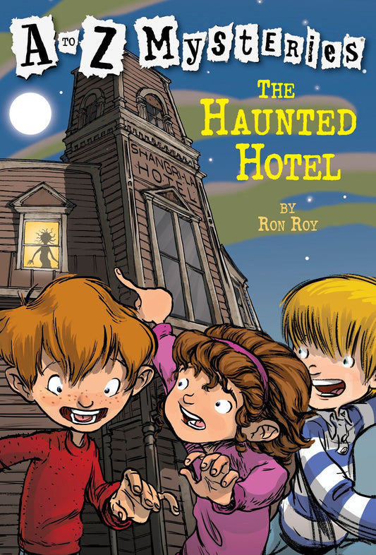 A to Z Mysteries: The Haunted Hotel (A Stepping Stone Book(TM)): 8 [Paperback] Roy  Ron and Gurney  John Steven by Ron Roy (Author), John Steven Gurney (Illustrator) book cover