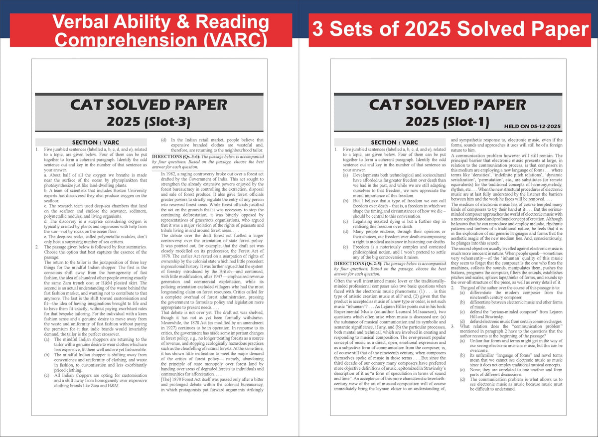 Disha 21 Year-wise CAT Previous Year Solved Papers (2025 - 15) 6th Edn | QA, DILR & VARC PYQs for CAT 2026 | Quantitative Ability, Data Interpretation & Logical Reasoning, Verbal & Comprehension