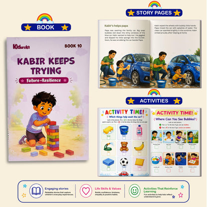 Kidureka The Tara & Kabir Story + Activity Series |10 Interactive Learning Books for Kids | Perfect for Ages 3–5 Years