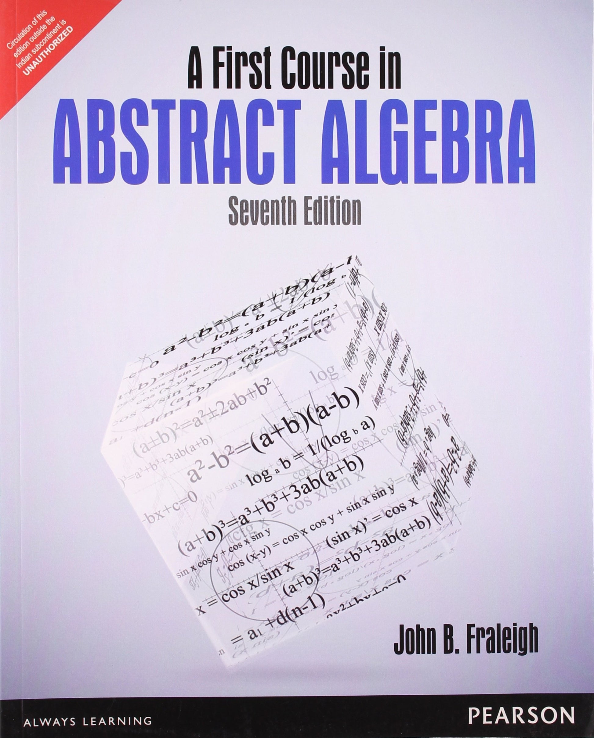 A First Course in Abstract Algebra  7e by Fraleigh (Author) book cover