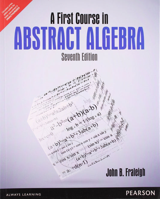 A First Course in Abstract Algebra  7e by Fraleigh (Author) book cover