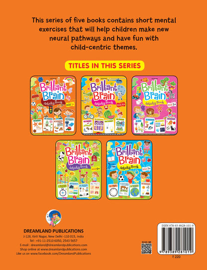 Brilliant Brain Activity Book for Kids Ages 3–4 | Fun Educational Workbook with Puzzles, Tracing, Alphabet, Numbers, Shapes & More | Early Learning for Preschool & Kindergarten