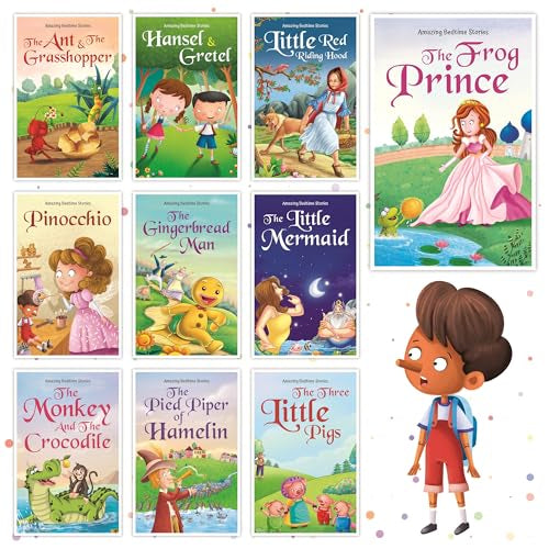 Set 40 Story Books| English Short Stories for 3+ | Cindrella,Rapunzel,Robinhood, Snow White,Pinocchio & Others