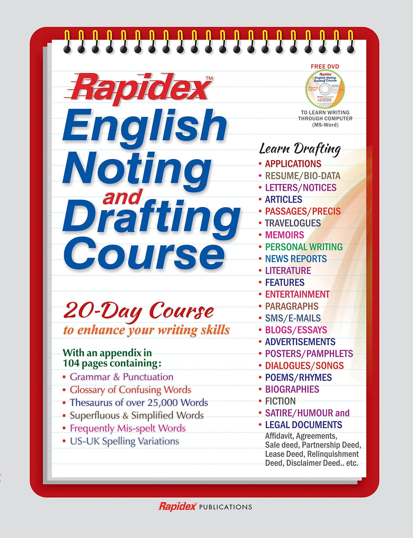 Rapidex English Noting & Drafting Course by PUSTAK MAHAL EDITORIAL BOARD (Author) book cover