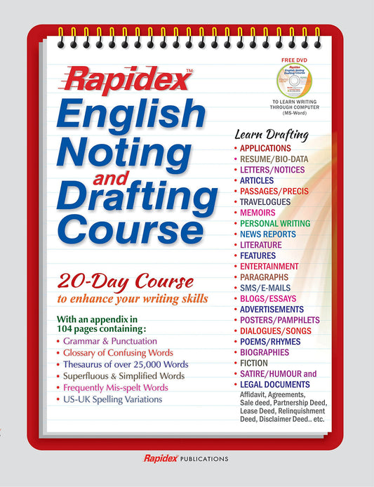 Rapidex English Noting & Drafting Course by PUSTAK MAHAL EDITORIAL BOARD (Author) book cover