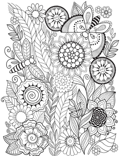 Nature Adult Colouring Book for Peaceful Creativity and Stress Relief | Beautiful Designs Inspired by Flowers, Birds, Butterflies & More for Relaxation and Mindful Expression