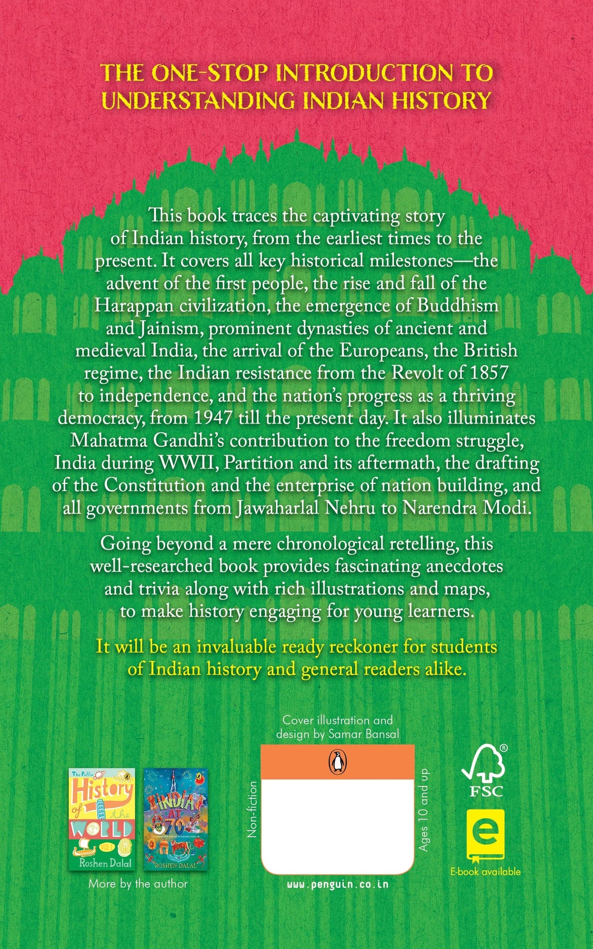A Complete History of India, One-stop introduction to Indian history for Children: From Harappa Civilization to the Narendra Modi government