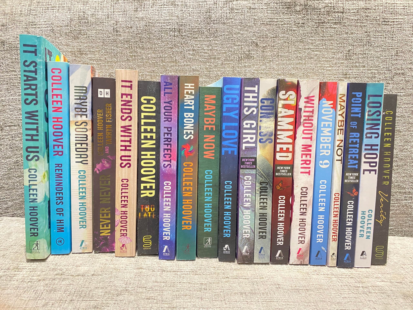 Colleen Hoover 19-Book Collection Set – It Ends With Us, It Starts With Us, Ugly Love, November 9, Reminders of Him, Confess & More