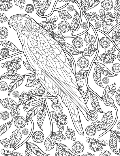 Nature Adult Colouring Book for Peaceful Creativity and Stress Relief | Beautiful Designs Inspired by Flowers, Birds, Butterflies & More for Relaxation and Mindful Expression