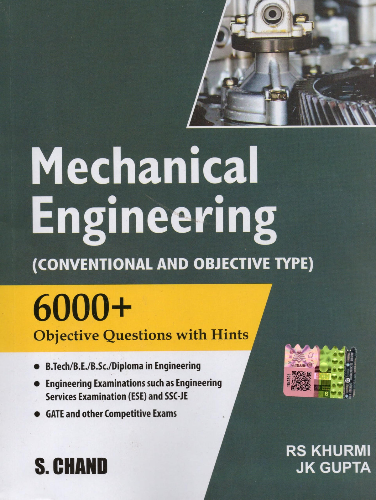 Objective Mechanical Engineering (Conventional and Objective Type) - 6000+ Objective Questions with Hints - Khurmi & Gupta [ORIGINAL BOOK-WITH QR ... & PRINT] - Latest 8th/Edition for 2027 Exams