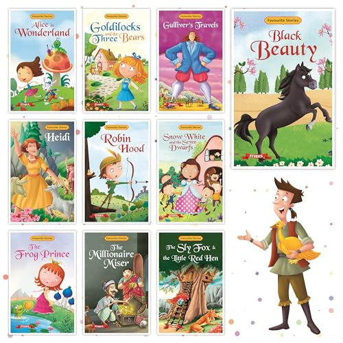 Set of 20 Classic Tales & Favourite Story Books | English Short Stories Books for 3+ | Robin Hood, Snow White, Alice in Wonderland, Aladdin, Alibaba, Jungle Book & Others