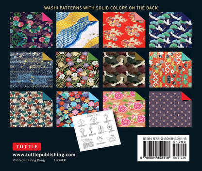 Origami Paper 500 sheets Japanese Washi Patterns 6" (15 cm): Double-Sided Origami Sheets with 12 Different Designs (Instructions for 6 Projects Included)