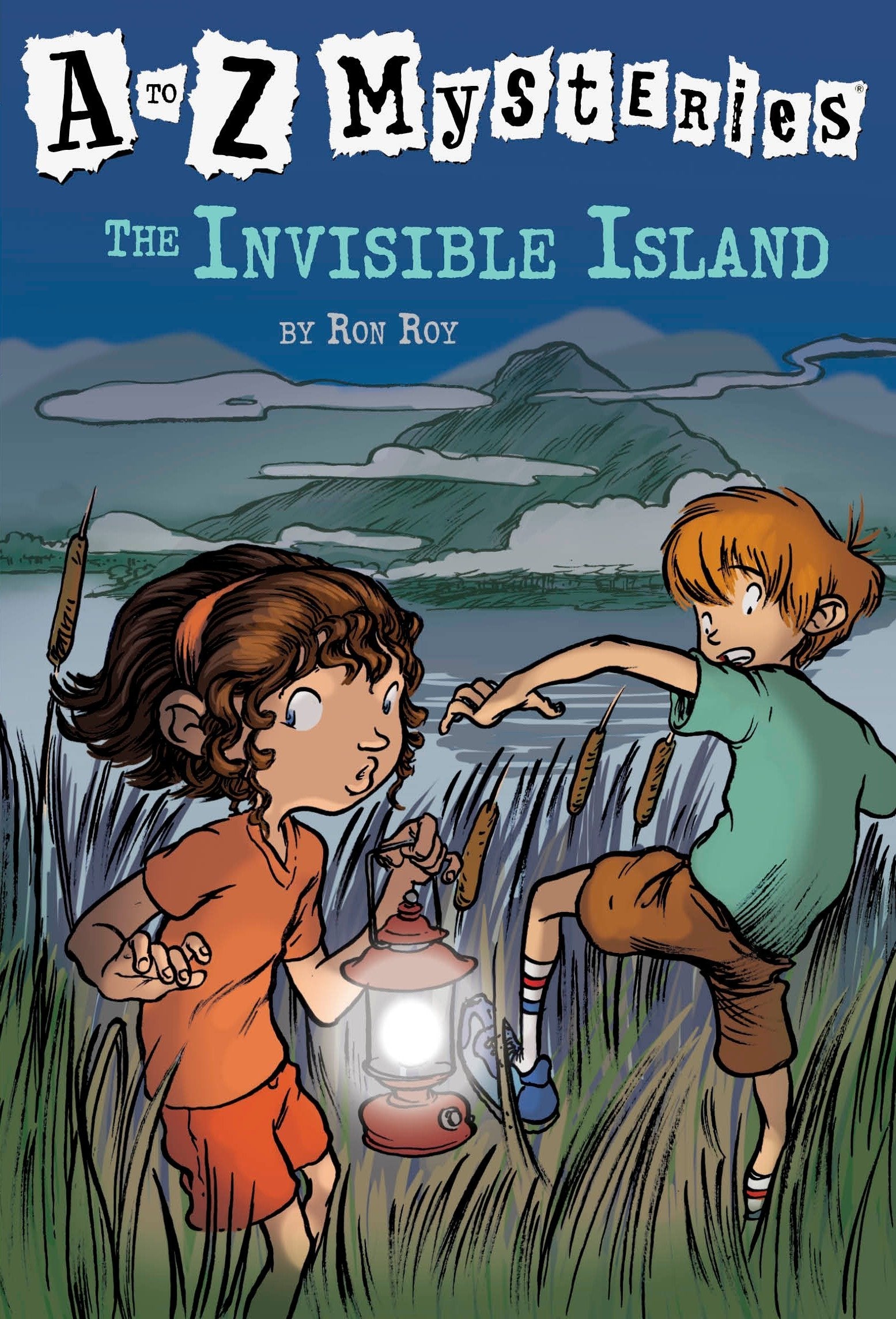 A to Z Mysteries: The Invisible Island (A Stepping Stone Book(TM)): 9 by Ron Roy (Author), John Steven Gurney (Illustrator) book cover
