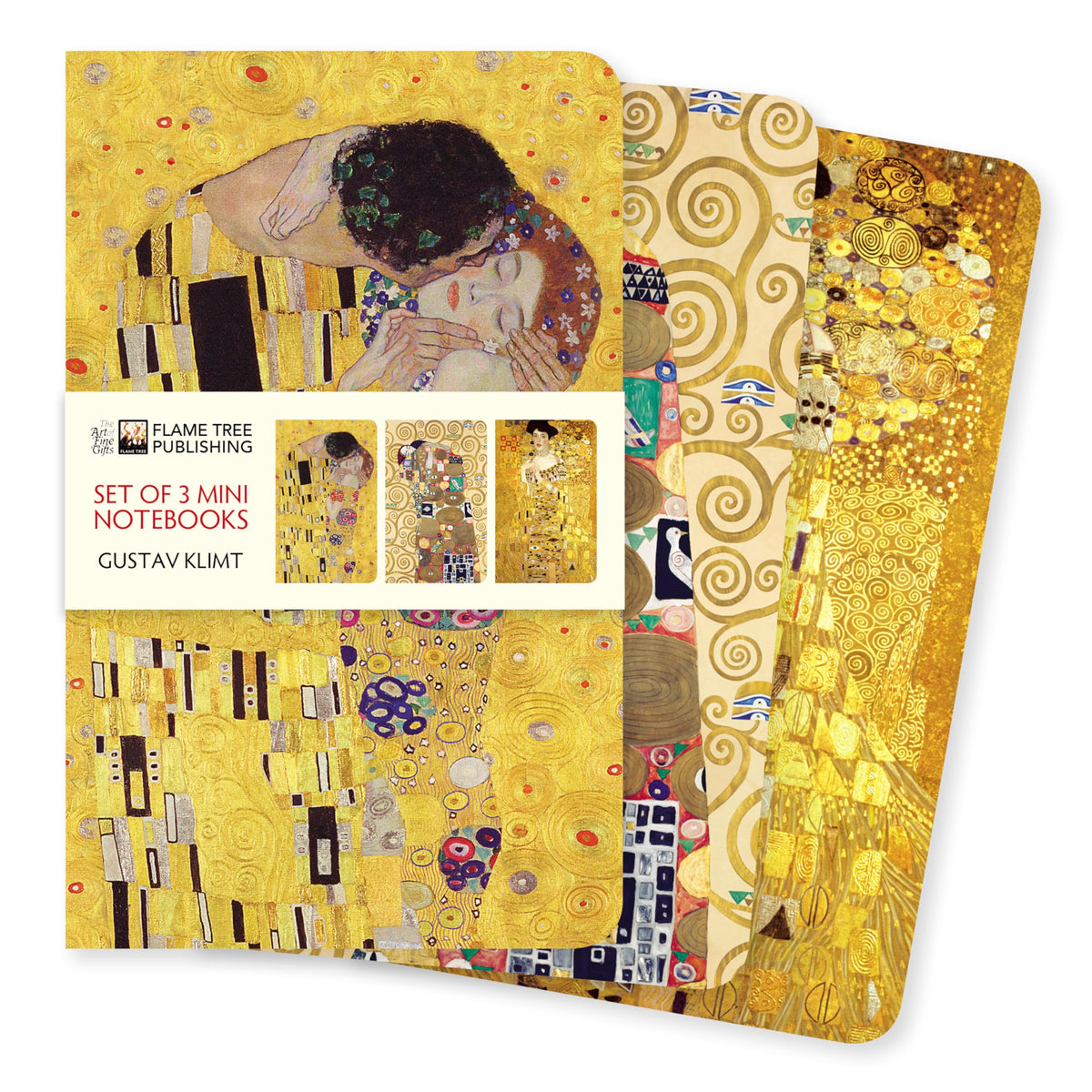 Gustav Klimt Set of 3 Mini Notebooks