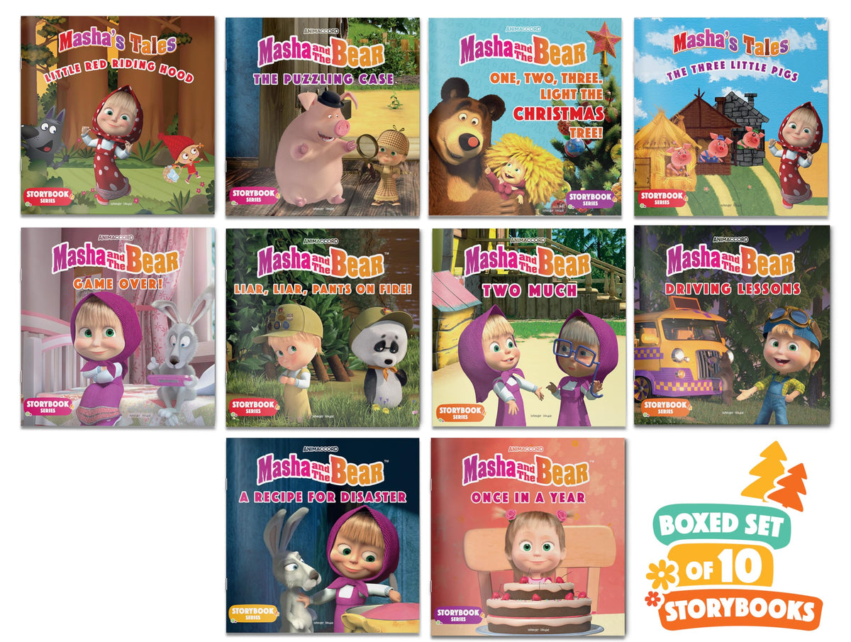 Masha and The Bear Story Books (Set of 10 Story Books): Boxed Set