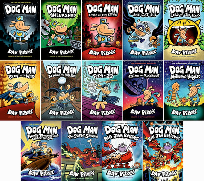 Dog Man Series Complete Collection Set (Books 1–14) by Dav Pilkey