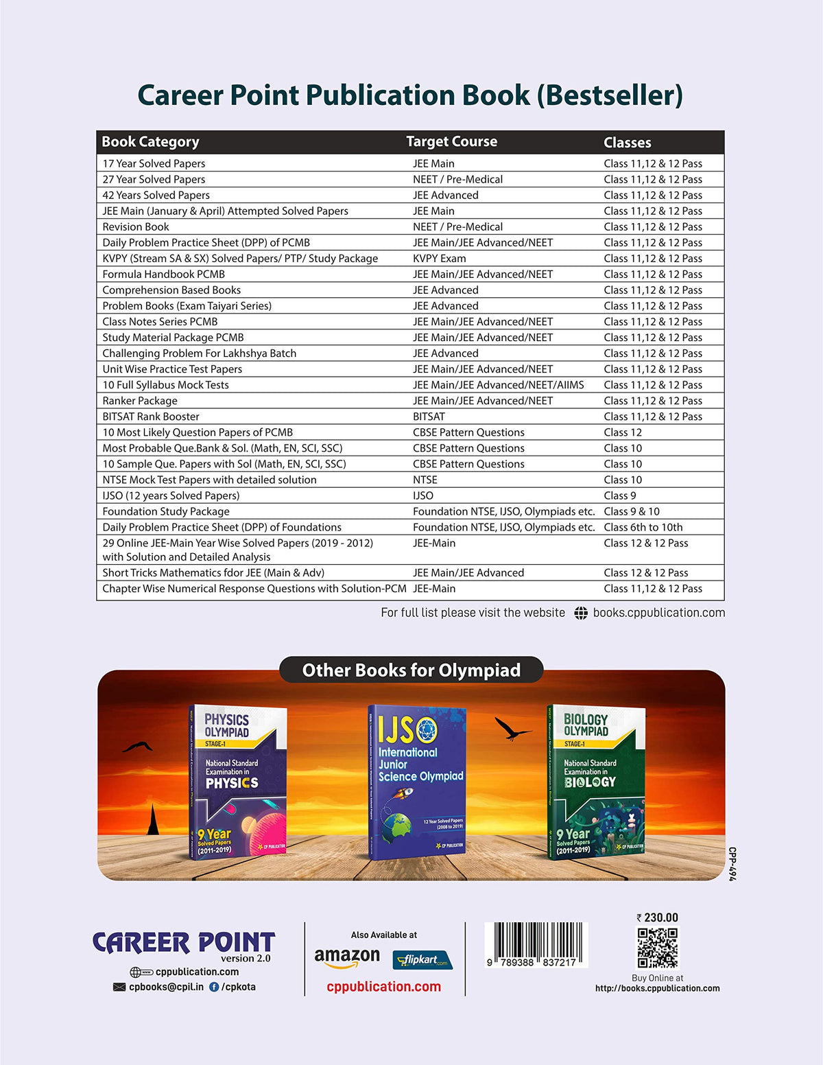 Chemistry Olympiad Stage 1 - NSEC 9 year solved papers by career point kota