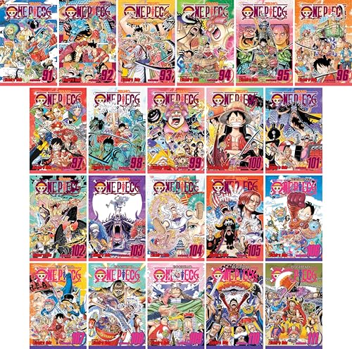 One Piece Series (Volumes 91-111) Manga Set by Eiichiro Oda (21 Books)