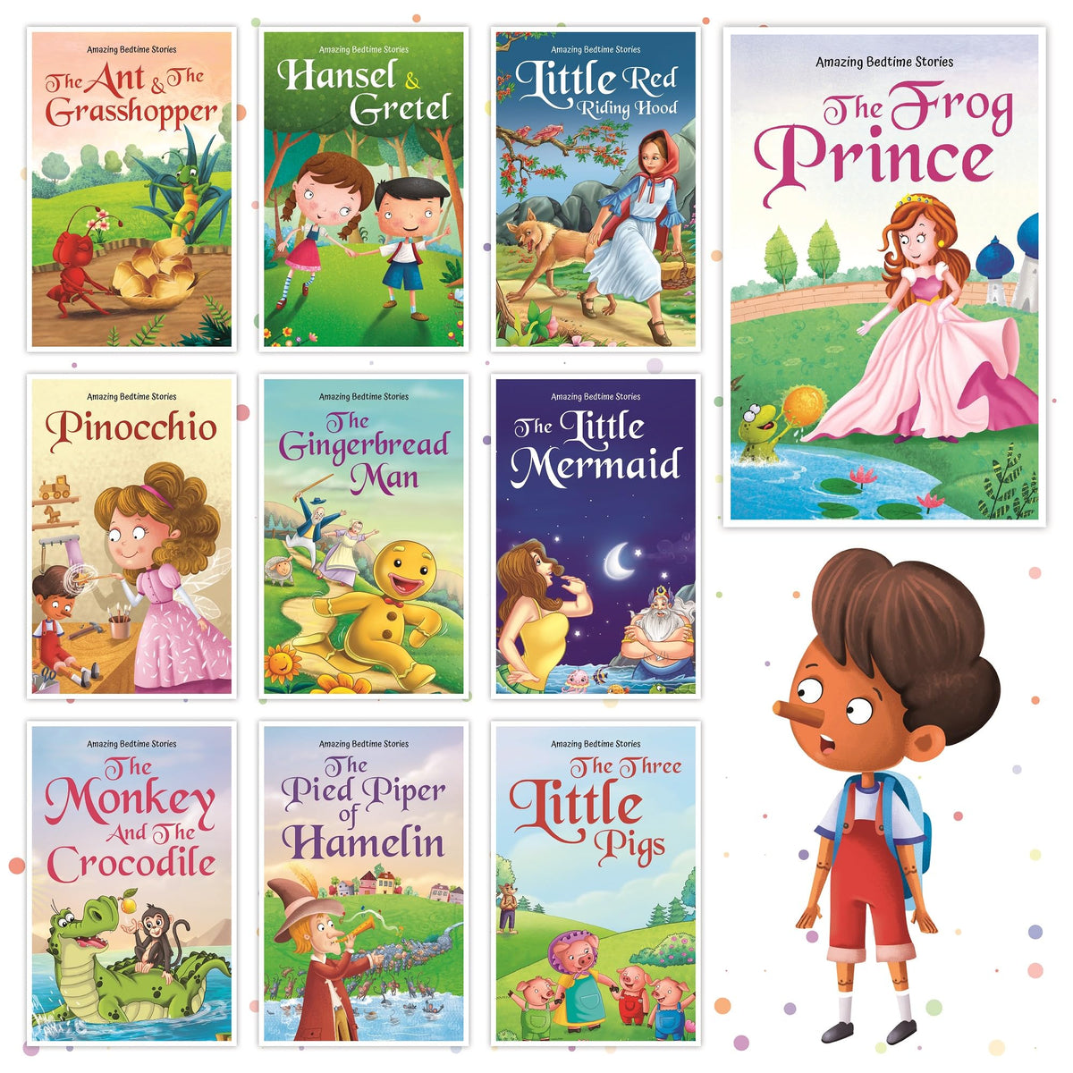 Set 40 Story Books| English Short Stories for 3+ | Cindrella,Rapunzel,Robinhood, Snow White,Pinocchio & Others