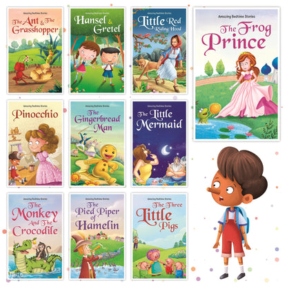 Set 40 Story Books| English Short Stories for 3+ | Cindrella,Rapunzel,Robinhood, Snow White,Pinocchio & Others