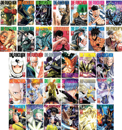 One-Punch Man Series Vol. 1–32 Complete Manga Collection by ONE (32 Books)