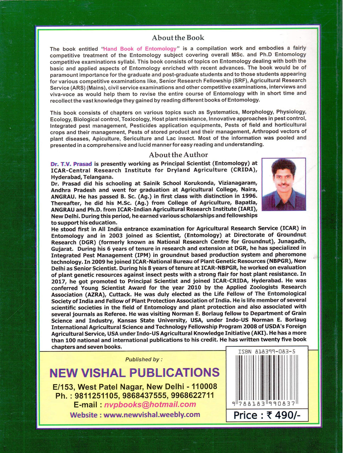 Handbook of Entomology (4th Edition)
