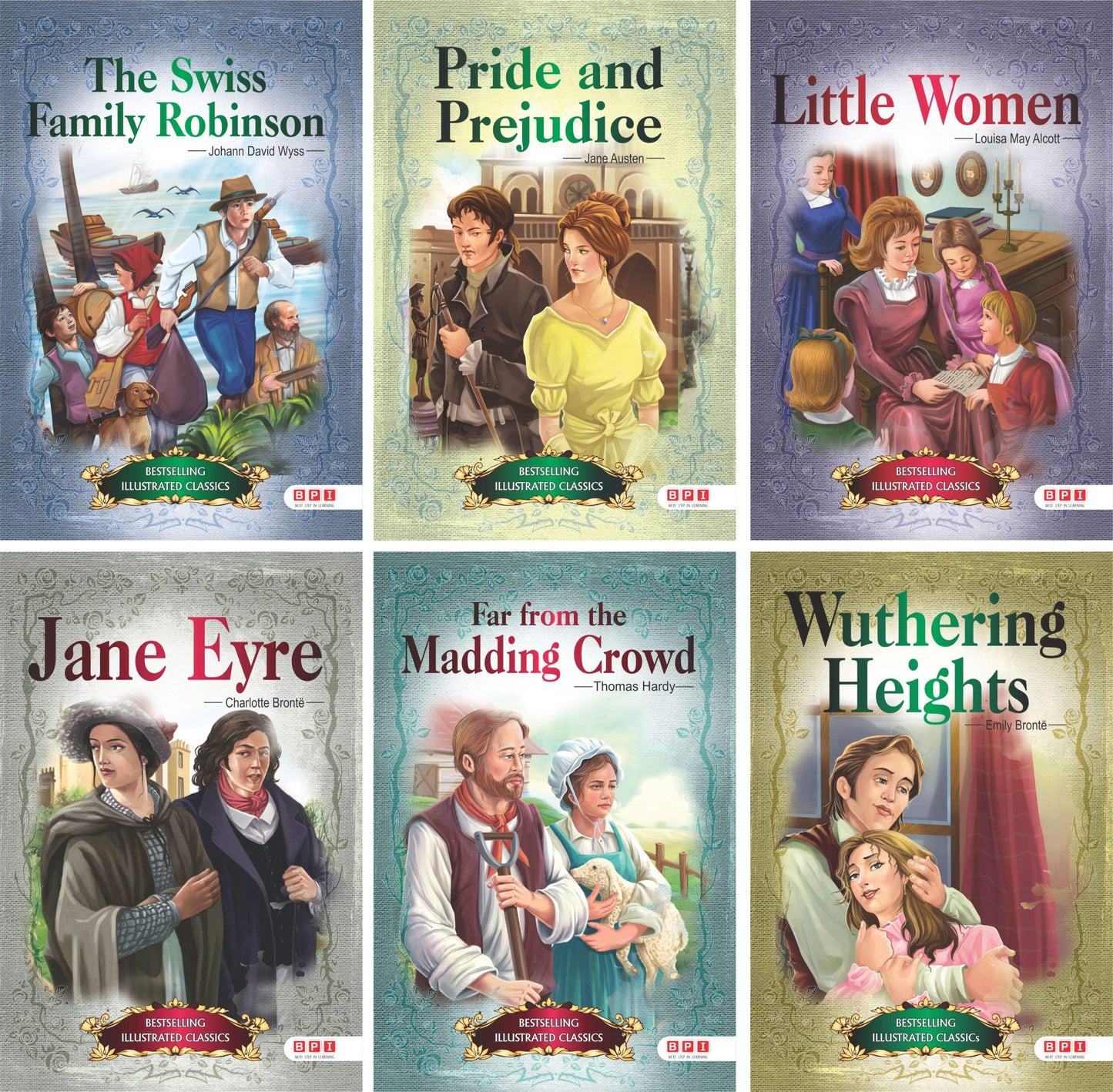 Classics for Girls: Illustrated and Abridged Classic Books (Set of 6 books) 