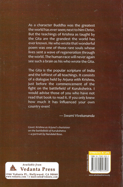 Bhagavad Gita As Viewed by Swami Vivekananda