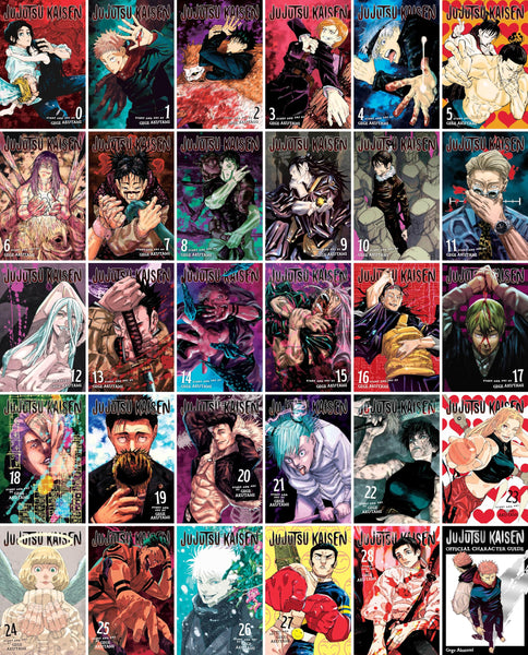 Jujutsu Kaisen Complete Manga Collection (30 Books) – Vol. 0–28 + Official Character Guide
