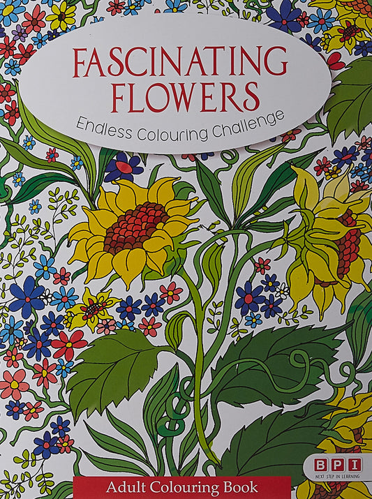 Fascinating Flowers Adult Colouring Book book cover