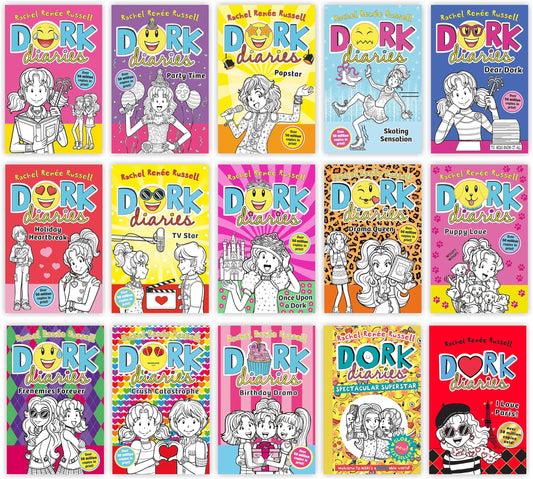 Dork Diaries Books #1-15 Books Collection set By Rachel Renee Russell