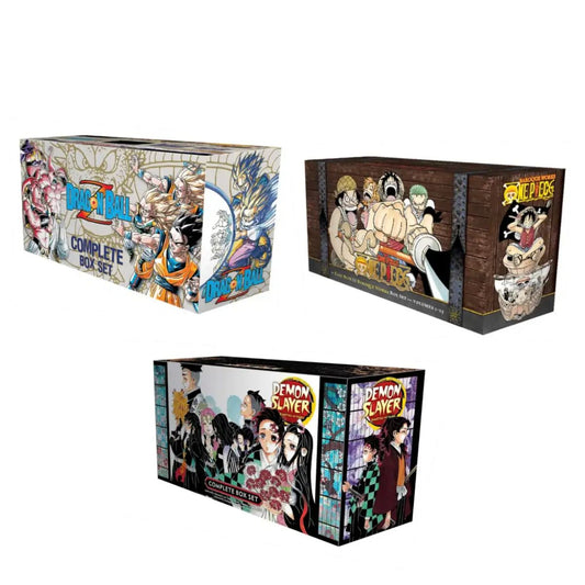 Combo of the Complete Box Set of Dragon Ball Z and the Complete Box Set of Demon Slayer: Kimetsu no Yaiba, along with the Complete Box Set of One Piece: East Blue and Baroque Works, encompassing Volumes 1-23 - (PB)