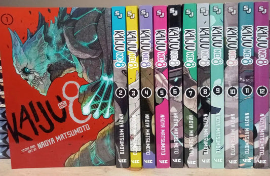 Kaiju No. 8 Manga Vol. 1-12 Manga Full/Loose Set English by Naoya Matsumoto Freebie: A free Manga Wall Poster