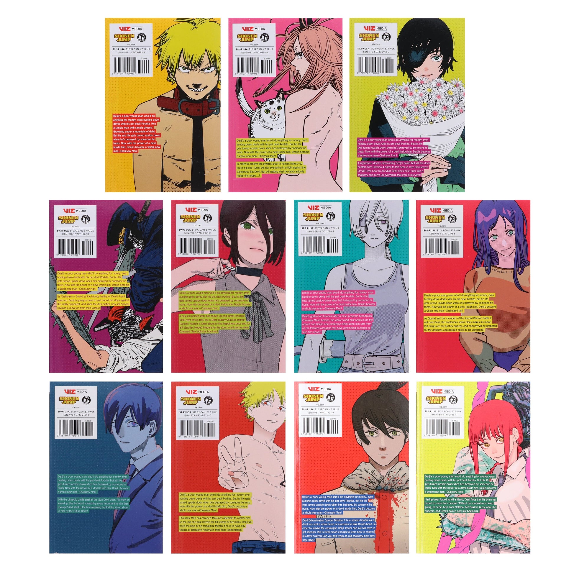 Grid of colorful book covers featuring animated characters with different hairstyles and outfits.