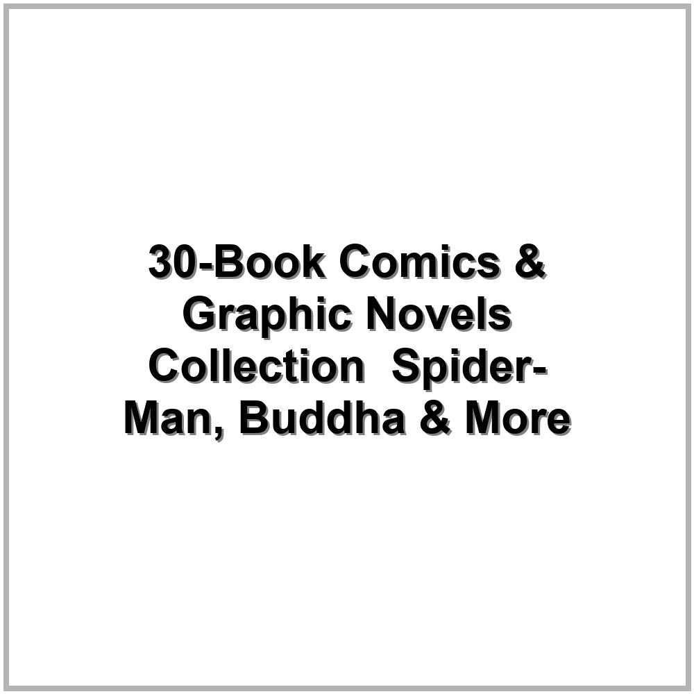 30-Book Comics & Graphic Novels Collection – Spider-Man, Buddha & More