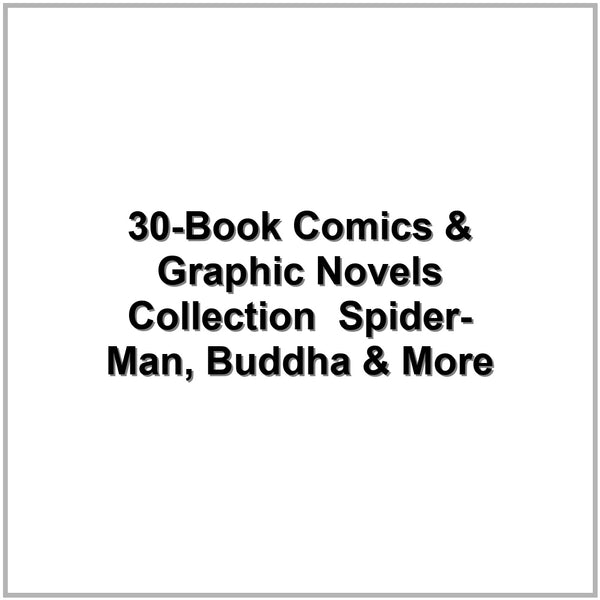 30-Book Comics & Graphic Novels Collection – Spider-Man, Buddha & More