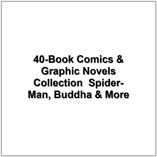 40-Book Comics & Graphic Novels Collection – Spider-Man, Buddha & More