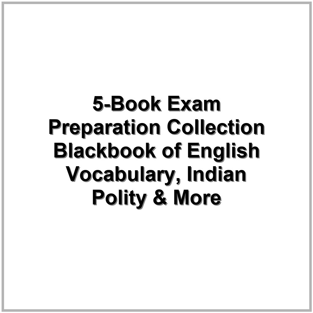 5-Book Exam Preparation Collection – Blackbook of English Vocabulary, Indian Polity & More