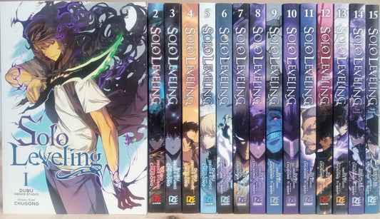 Solo Leveling Vol. 1-15 English Manhwa Set Complete