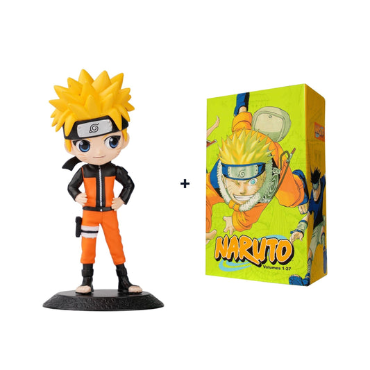 Naruto Manga Series Collection Volumes 1–27 with Anime Q Posket Action Figure by Masashi Kishimoto