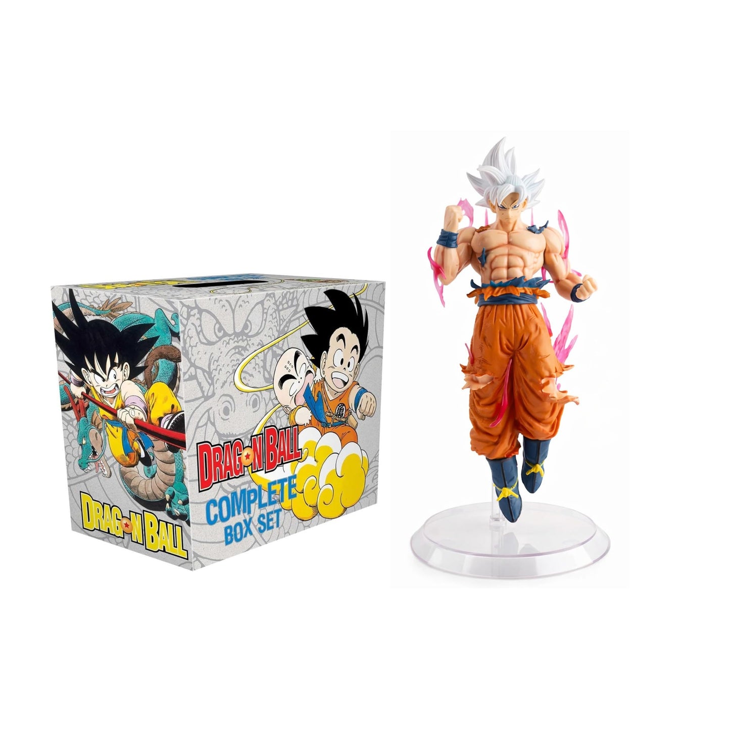 Dragon Ball Manga Box Set Volumes 1–16 + Goku Ultra Instinct Action Figure 23cm | Anime Collector Combo
