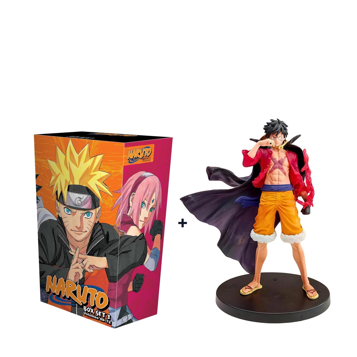 Naruto Manga Box Set Volumes 49–75 + Anime Action Figure | Collector Combo