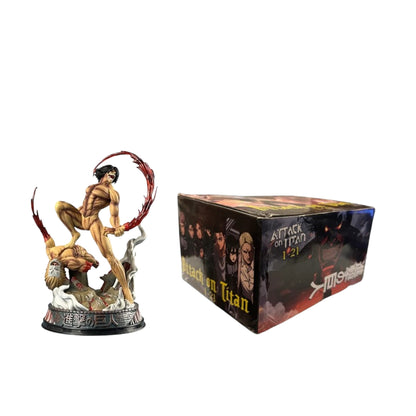 Attack on Titan Manga Box Set Volumes 1–21 + Eren Yeager Titan Form Action Figure 29cm | Anime Collector Combo