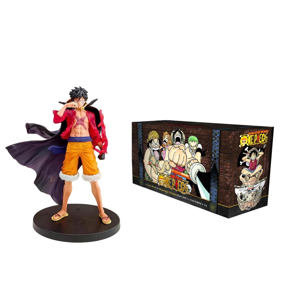 One Piece Manga Series Collection Volumes 1–23 by Eiichiro Oda with Anime Action Figure